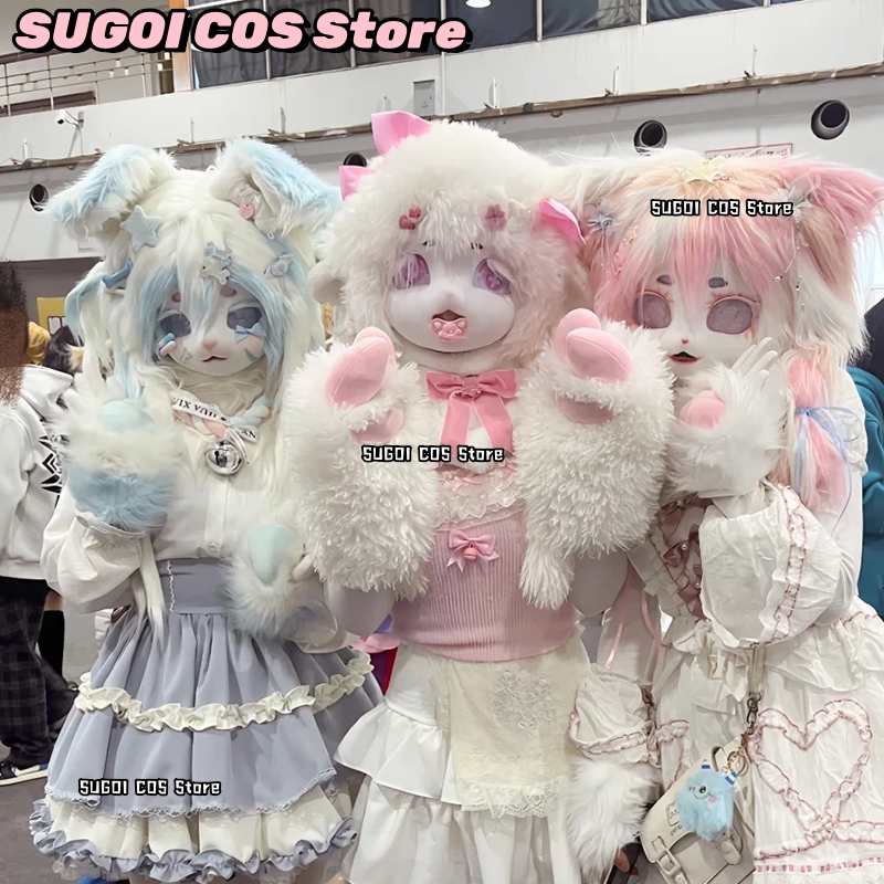 Anime Cosplay Cat - aBcSCS*Fursuit Head Kigurumi Cute Furry Mask