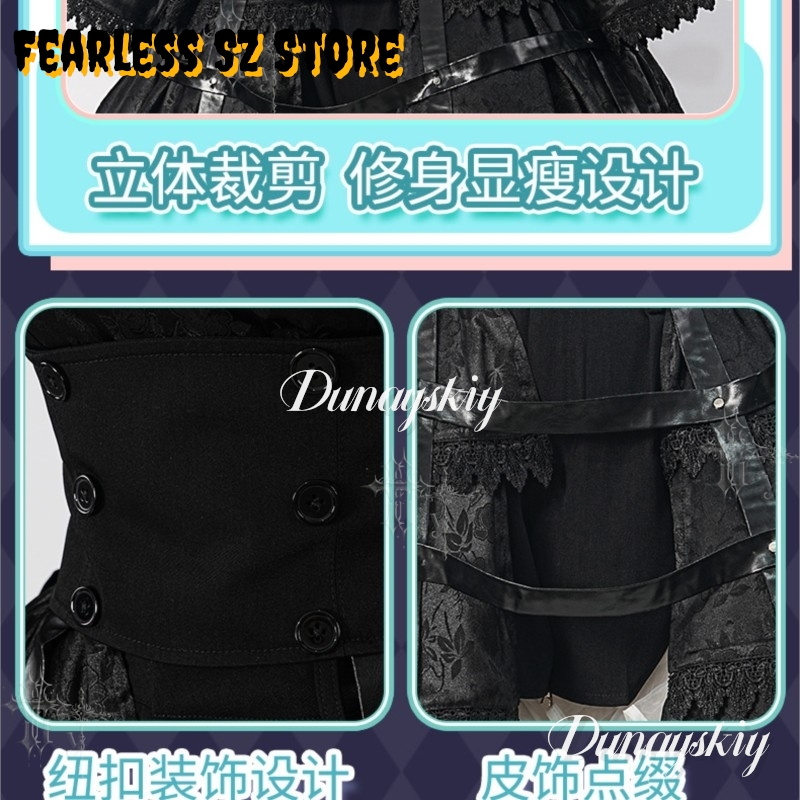 Girl Gothic Dress Halloween Ca - đánh giá và giá Anime Cosplay Black Girl