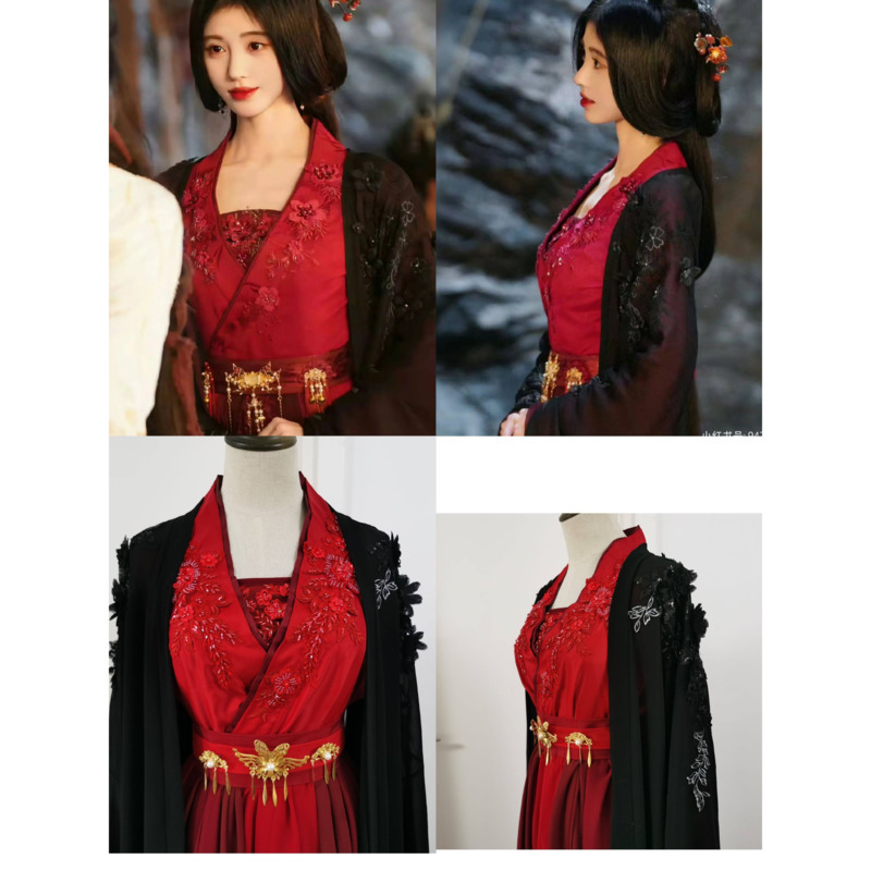 Jiu Jingyi's Black And Red Han - đánh giá và giá Anime Cosplay Red
