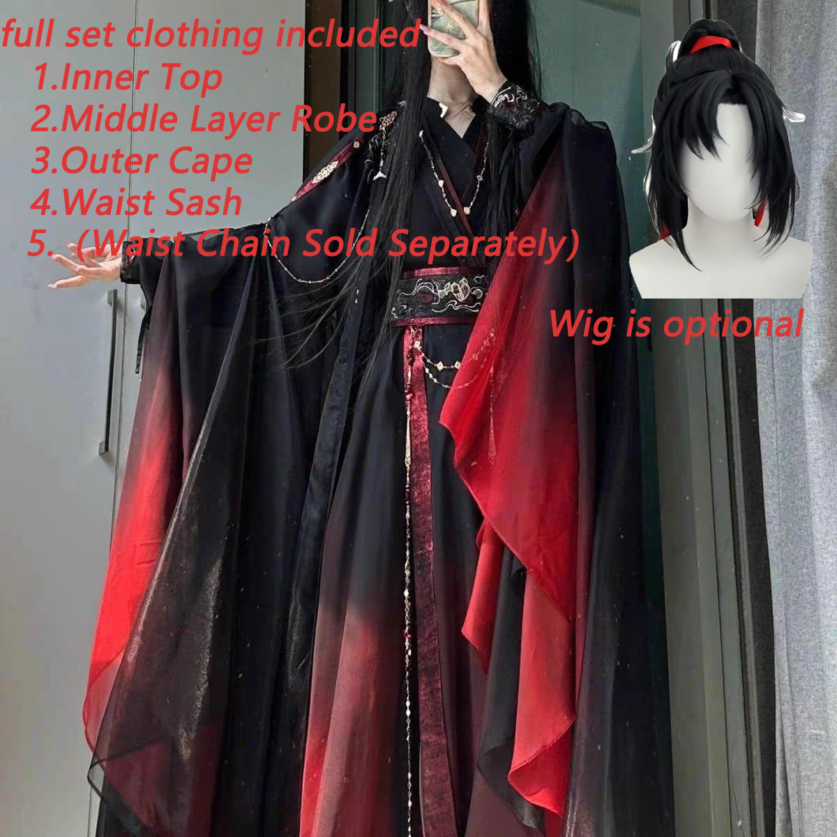 Unisex Ancient Chinese Xianxia - đánh giá và giá Anime Cosplay Red