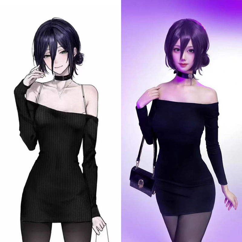 Anime Chainsaw Man Reze Cospla - đánh giá và giá Anime Cosplay Black Girl