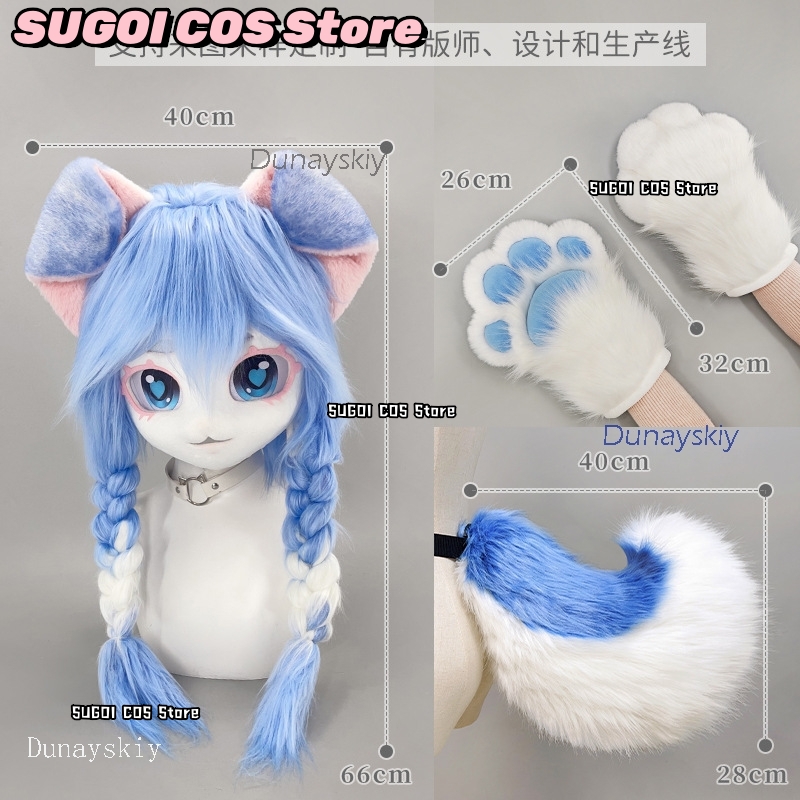 aBcSCS*Fursuit Head Kigurumi C - đánh giá và giá Anime Cosplay Cat