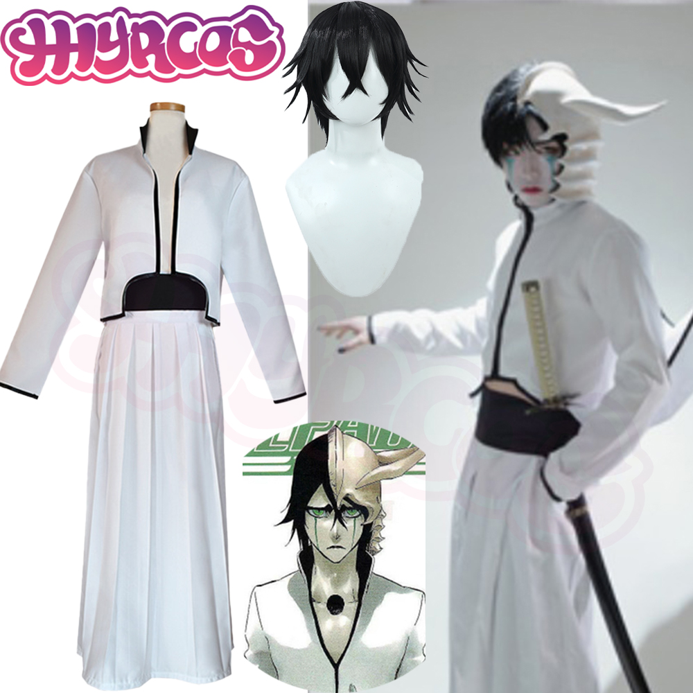 Anime Bleach Ulquiorra's Cospl - đánh giá và giá Bleach Captain Coat