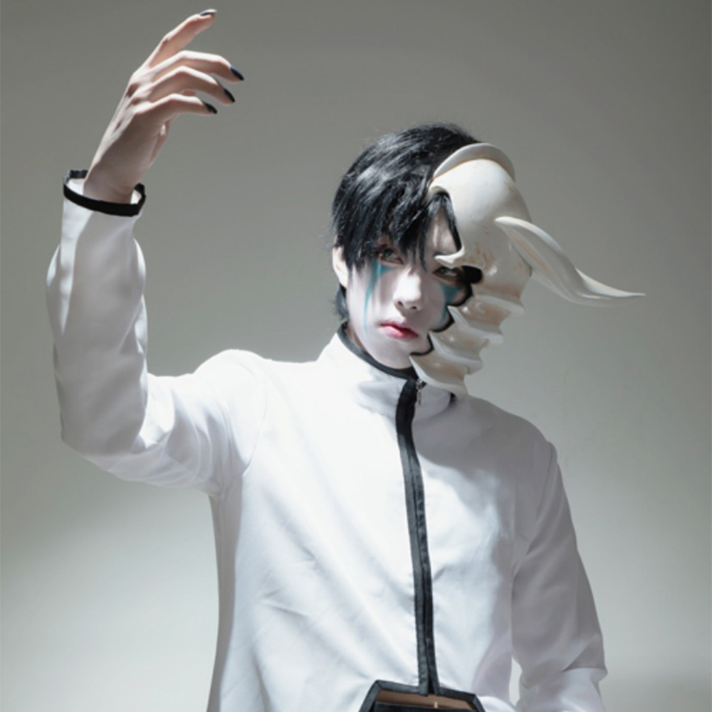 Anime Bleach Ulquiorra's Cospl - đánh giá và giá Bleach Captain Coat